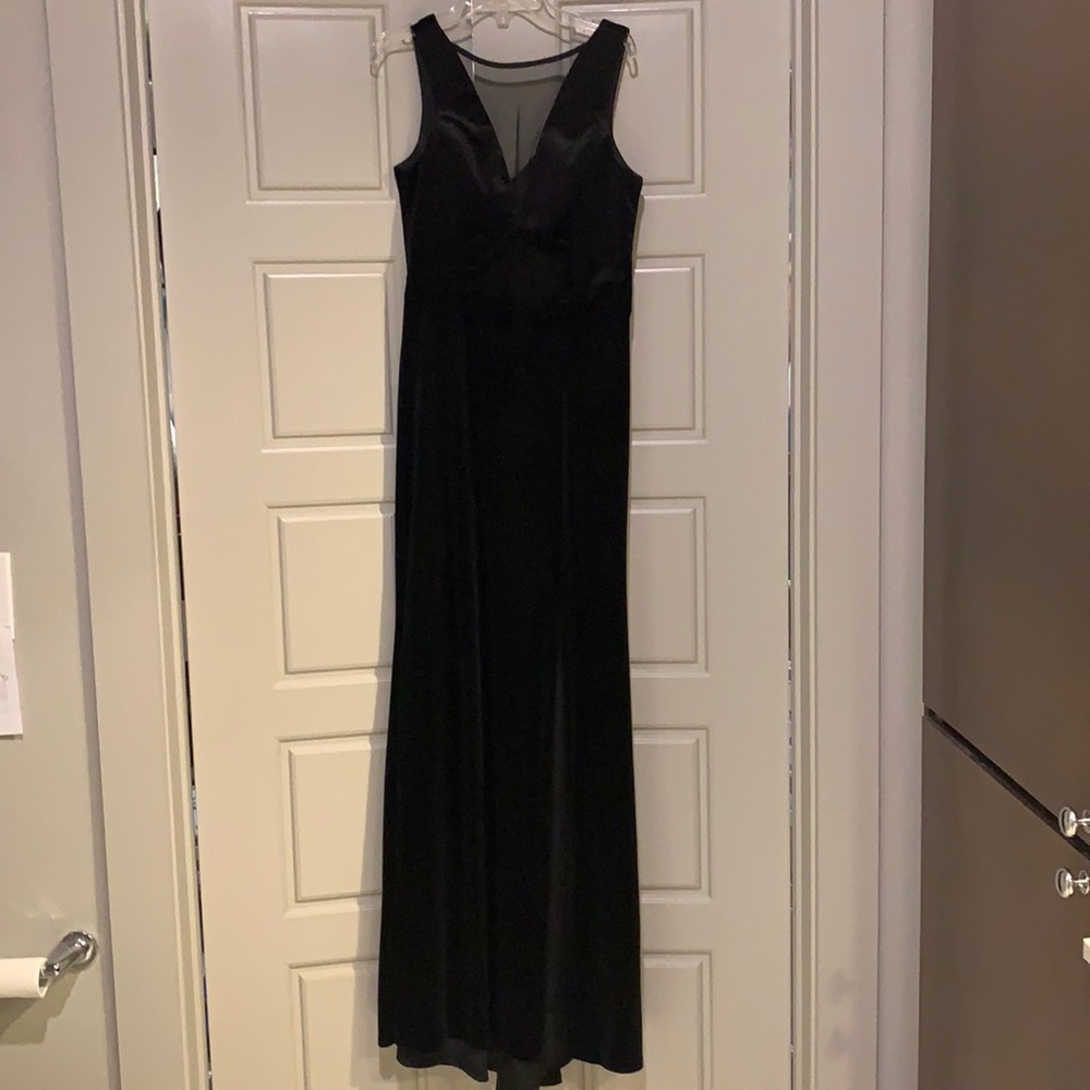 Black formal dress full length